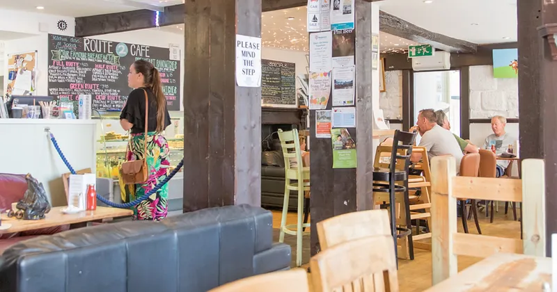 Inside Route 2 cafe